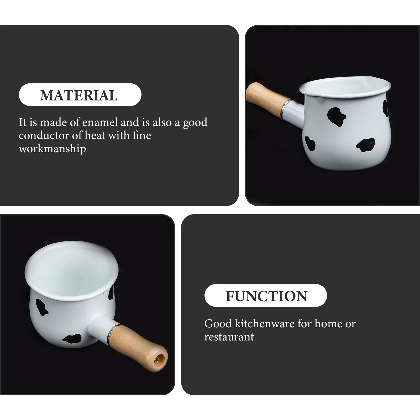 Маленькая кастрюля с подогревом эмалированная для приготовления масла ручкой |