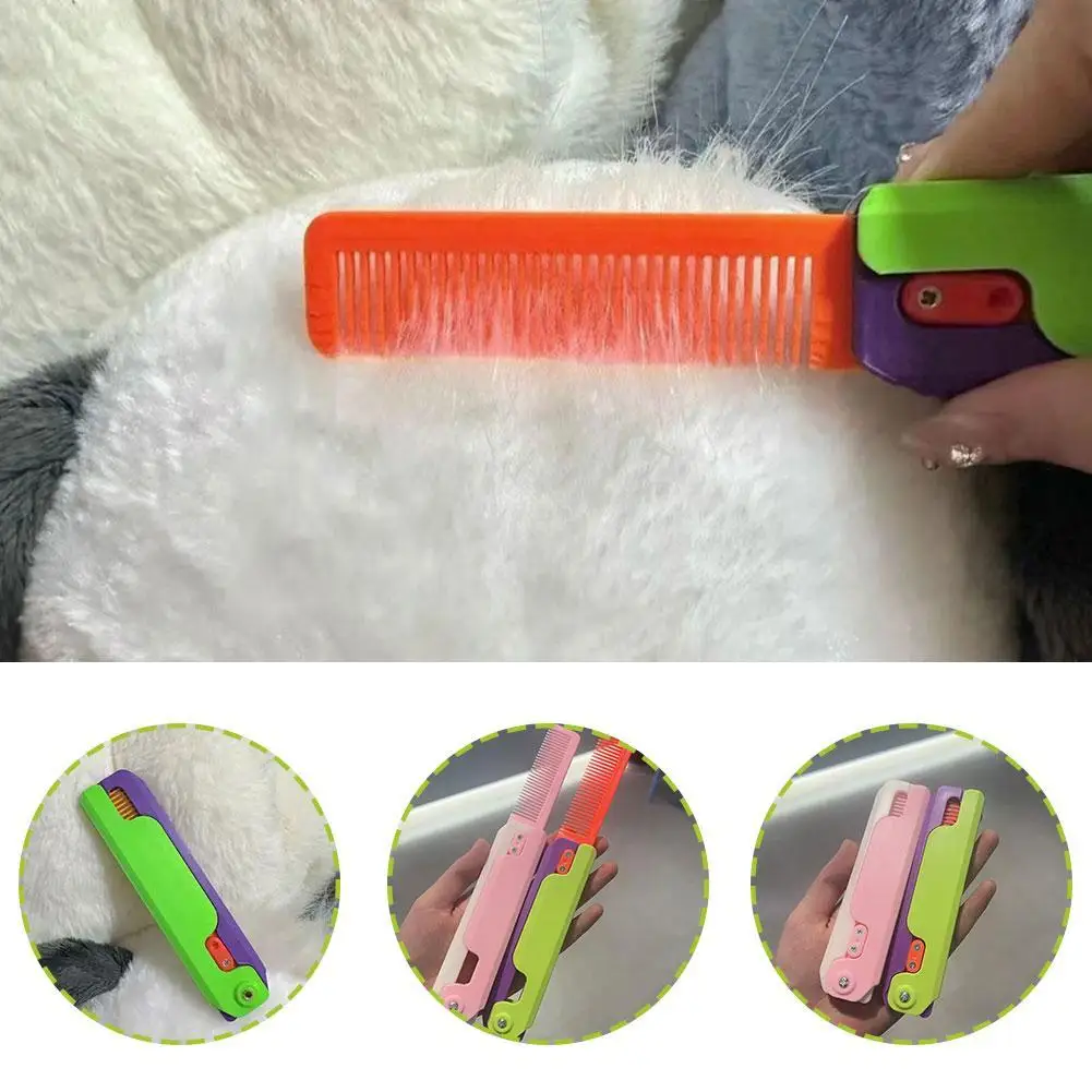 

3D Straight Jump Gravity Comb Gravity Radish Tools Decompression Toy For Adults Kids Pressure-relief Combs Model Toy