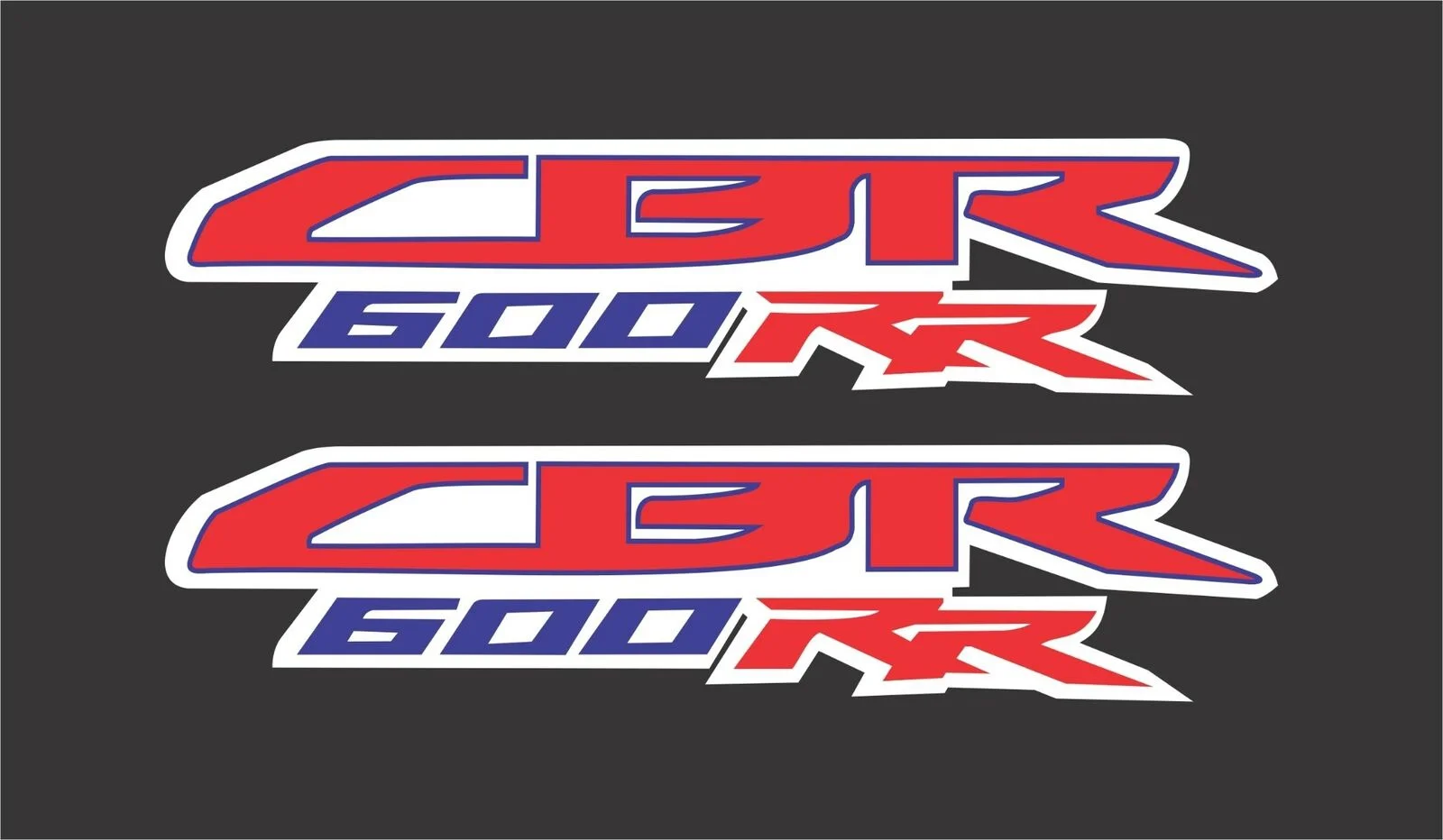 

For x2 Honda CBR Stickers Decals 600 600RR Logo Emblem Graphics
