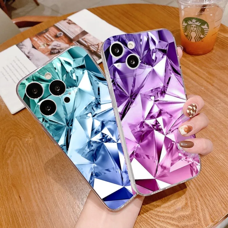 

Crystal Diamond Phone Case FOR IPhone 14 13 12 11 Pro Plus X 13 Pro MAX XR XS MINI Transparent Covers