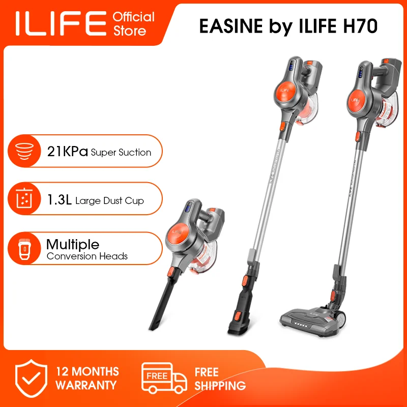  Ручной пылесос ILIFE H70 , Мощное всасывание 21000 па, беспроводной пылесос , большой контейнер для мусора объемом л , Новое поступление 