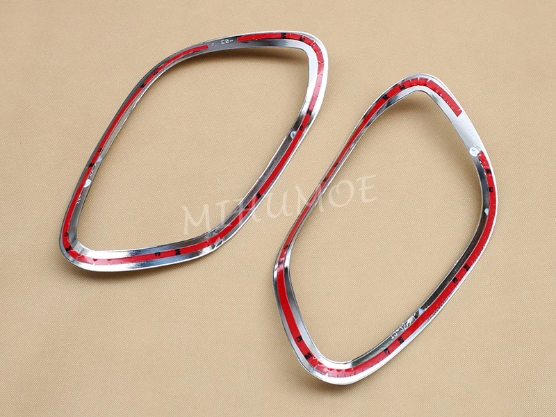 Front + Rear Chrome Fog Light Cover Surrounds For 2016 2017 2018 2019 Mercedes GLC Wagon X253