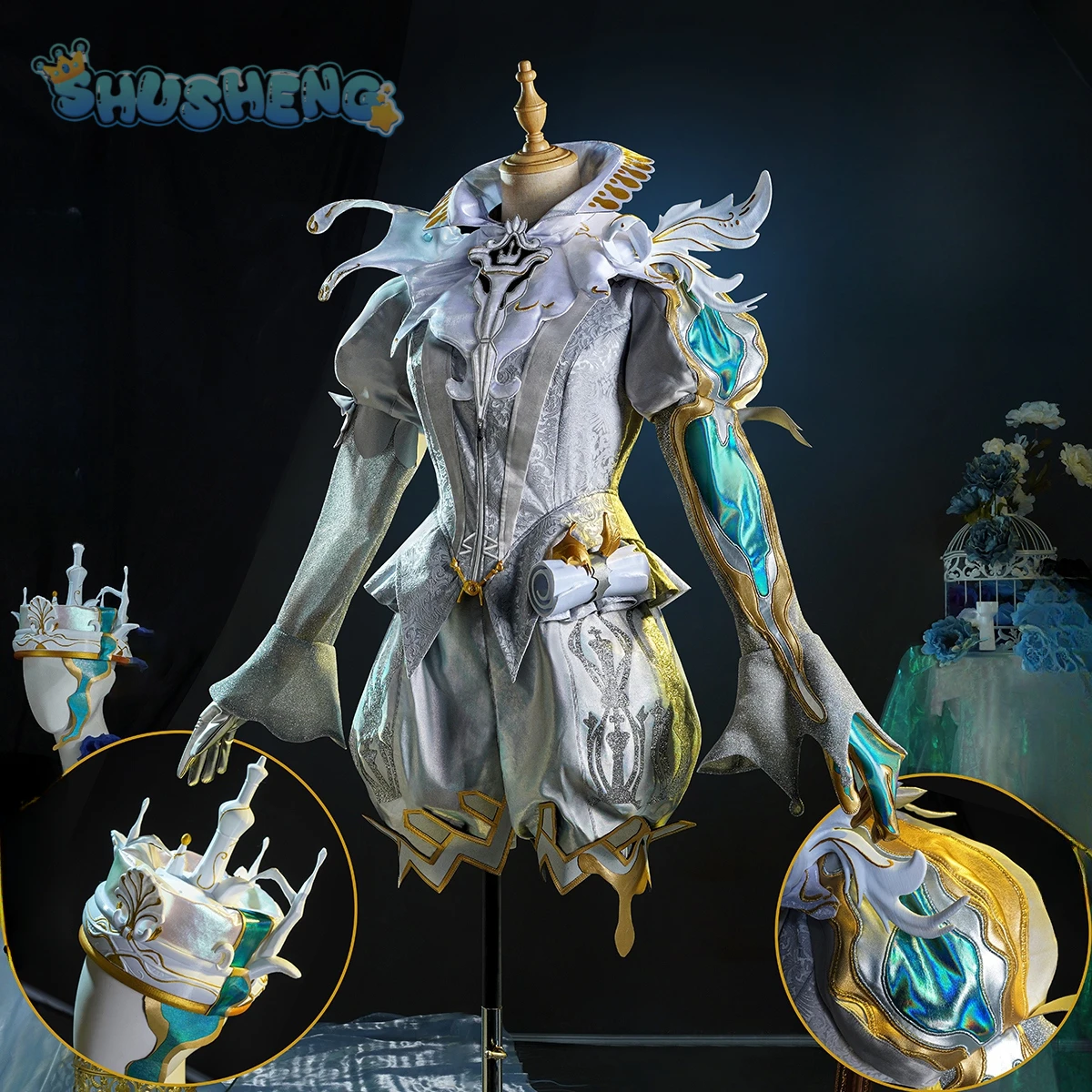 Matthias Cherning puppeteer костюм для косплея игра Identity V реквизит с короной аксессуары