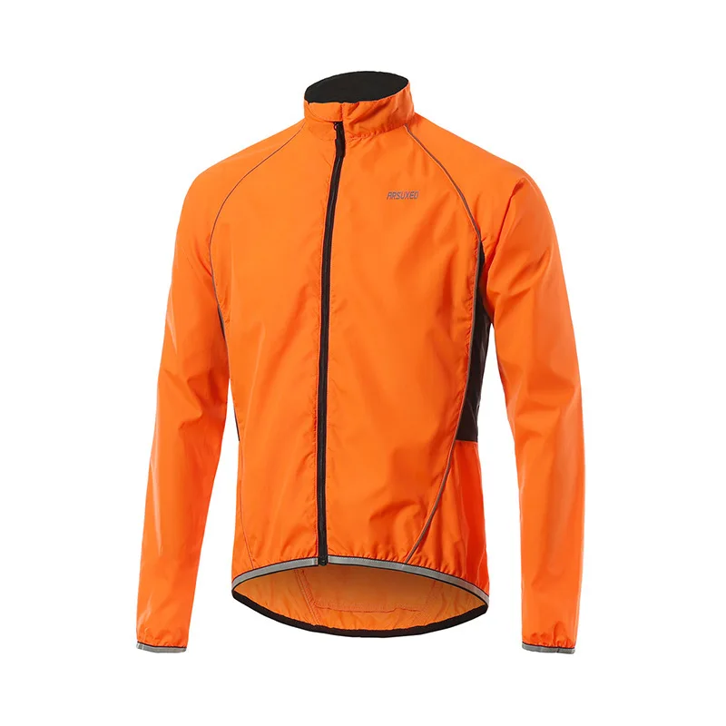 

Светоотражающая мужская куртка ARSUXEO, ветрозащитная Водонепроницаемая ветровка, солнцезащитные ветрозащитные куртки, легкие велосипедные короткие ветровки для горного велосипеда