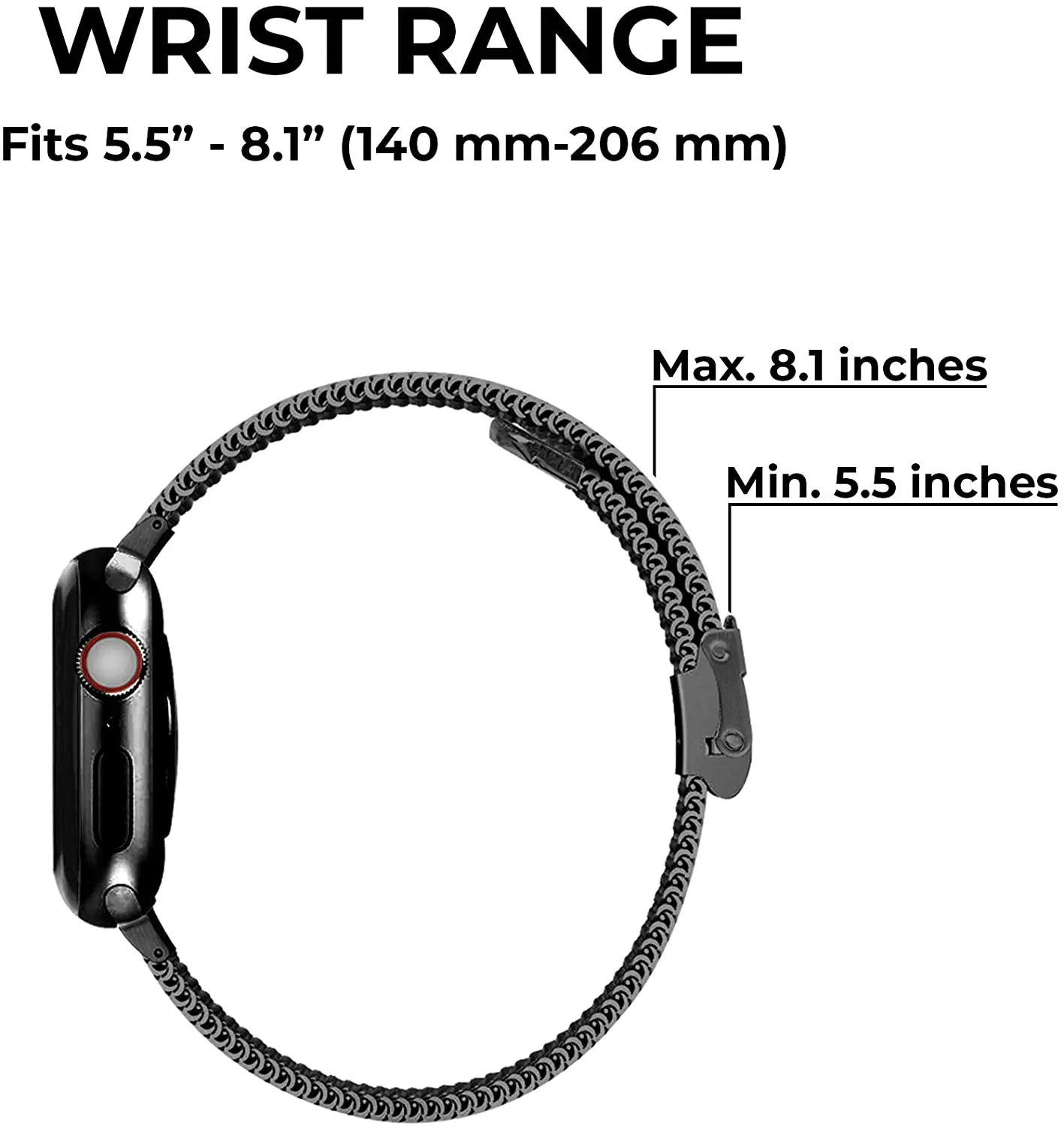 Slim bracelet Metal band for Apple Watch 8 7 6 SE 5 4 3 38 40 41 45 49MM Ultra Stainless Steel Milanese strap for iwatch 42 44MM