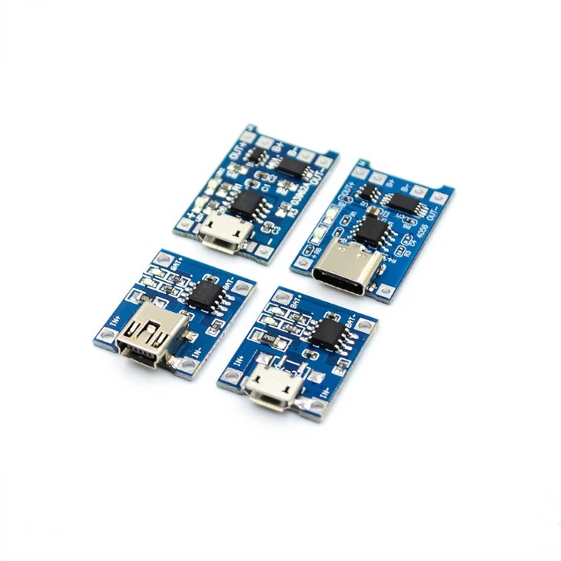 

5pcs/lot 5V 1A Micro USB 18650 TP4056 Lithium Battery Charging Board With Protection Charger Module