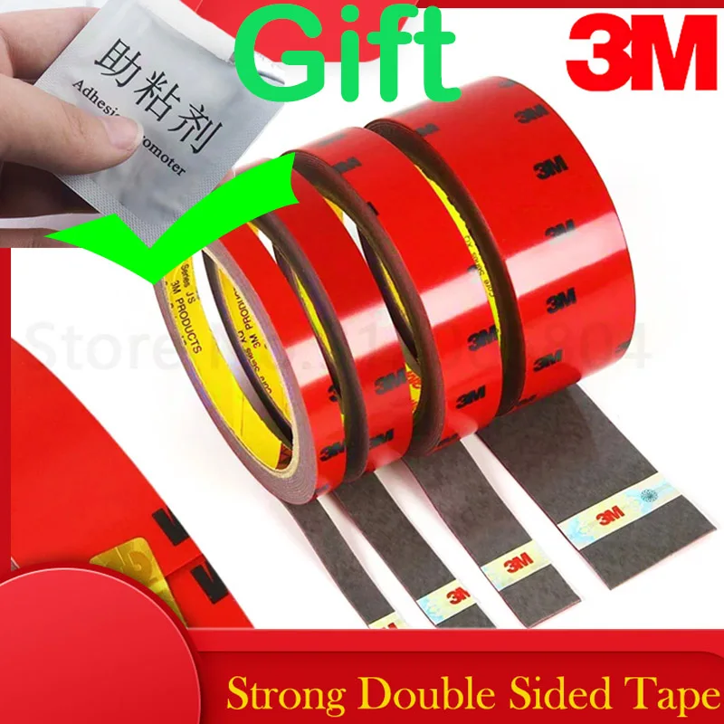 3M 3 Meter 3 M VHB 0.8MM Heavy Duty Mounting Double Sided Adhesive Acrylic Foam Tape 6mm 8mm 10mm 12mm 15mm 20mm 30mm 40mm Home