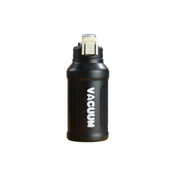 The New Large Capacity Stainless Steel Thermos Cup High Color Value Sports Kettle Straw Thermos Pot Ton Barrel