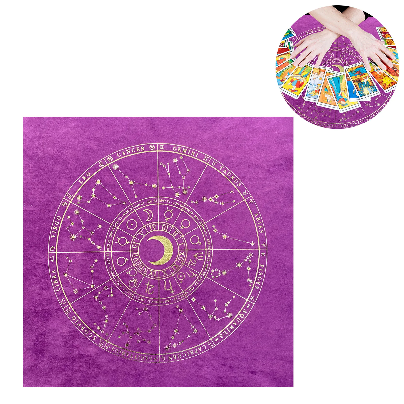 

Астрологическая ткань для алтаря, таро, карточки, альтер, языческие фланелевые скатерти для творчества, бриллианты 12 созвездий, таро, скатер...