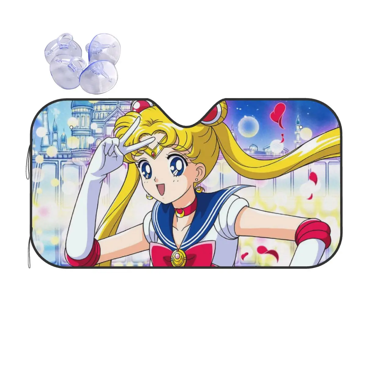 

Anime Windshield Sunshade Moon Girl Funny Cover Front Block Window 70x130cm Sun Visor Accessories Covers