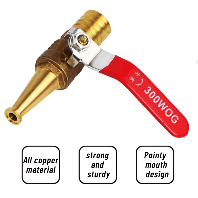 

Garden Hose Nozzle High Pressure Hose Nozzle Solid Brass Heavy Duty Adjustable Twist Hose Nozzle Jet Sweeper Nozzle R7UB