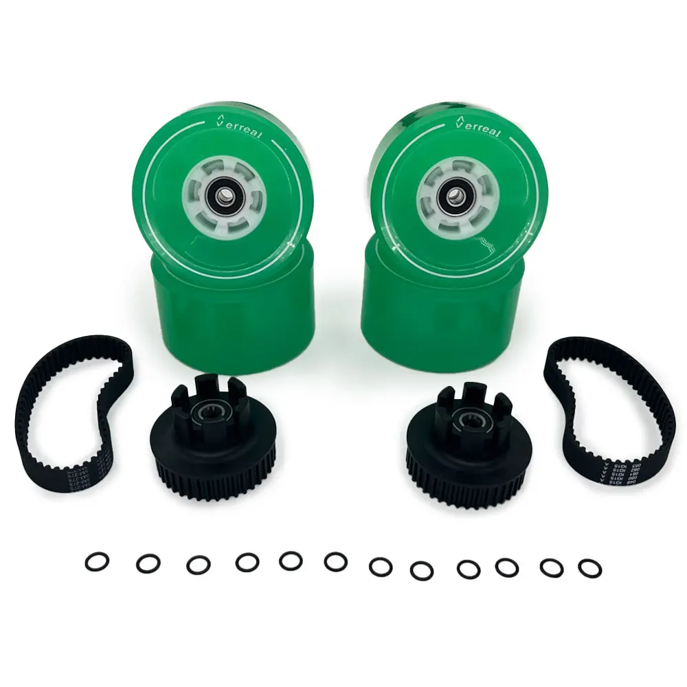 97mm Original Verreal Glow Wheels Green for Electric Skateboards & Longboards Bright Lighting While Riding Safety Lights