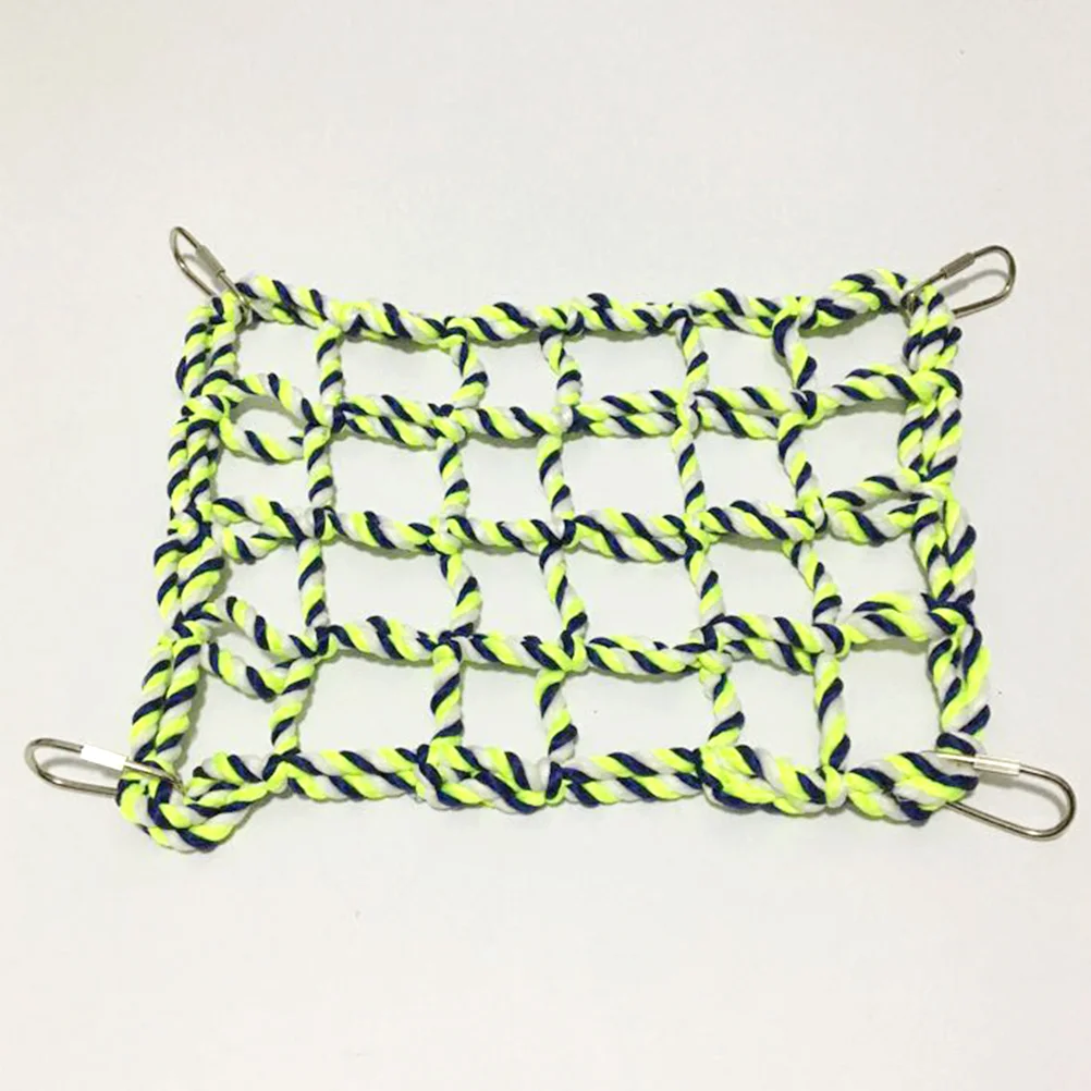 

1PC Convenient Small Animal Practical Rat Ferret Grid Parrot Swing Nets Toys Hanging Cage Rope Hammock for Animal Daily