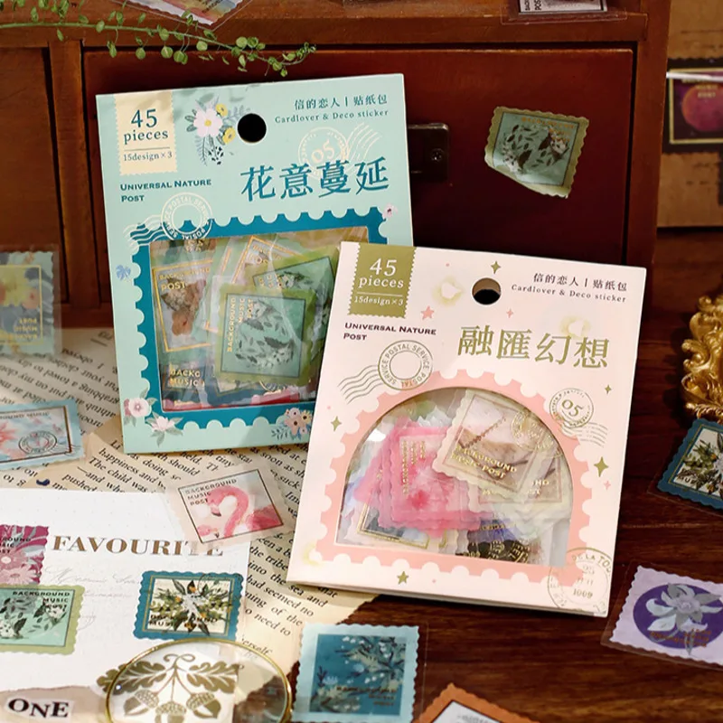 

45 шт. серия мечты Ретро билет штамп Письмо Diy Украшение журнал стикер для канцелярских товаров хлопья стационарный Скрапбукинг подарок