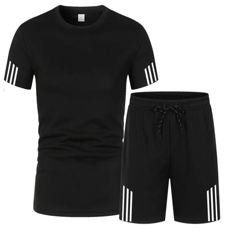 

New Men's T-Shirts Set Cotton Luxury Brand Quality Shorts Tracksuit 2 Piece Outfits Fashion Summer chandal hombre marca Y2K