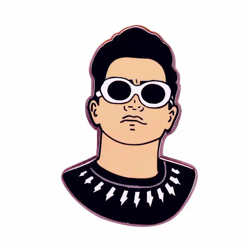 

TV Show David Rose Brooch Metal Badge Lapel Pin Jacket Jeans Fashion Jewelry Accessories Gift