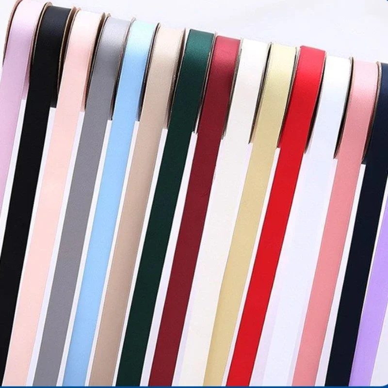

Ribbon Fine 0.5/1.0cm Double-sided Cotton Belt Gift Box Decoration Bow DIY Material Wrapping Bookmark Multi-color Optional Ins