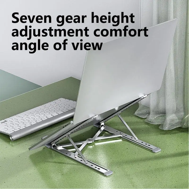 

Foldable Tablet Phone Holder Aluminum Notebook Stand Support Adjustable Stable Riser Bracket For Macbook Air Pro Laptop Stand