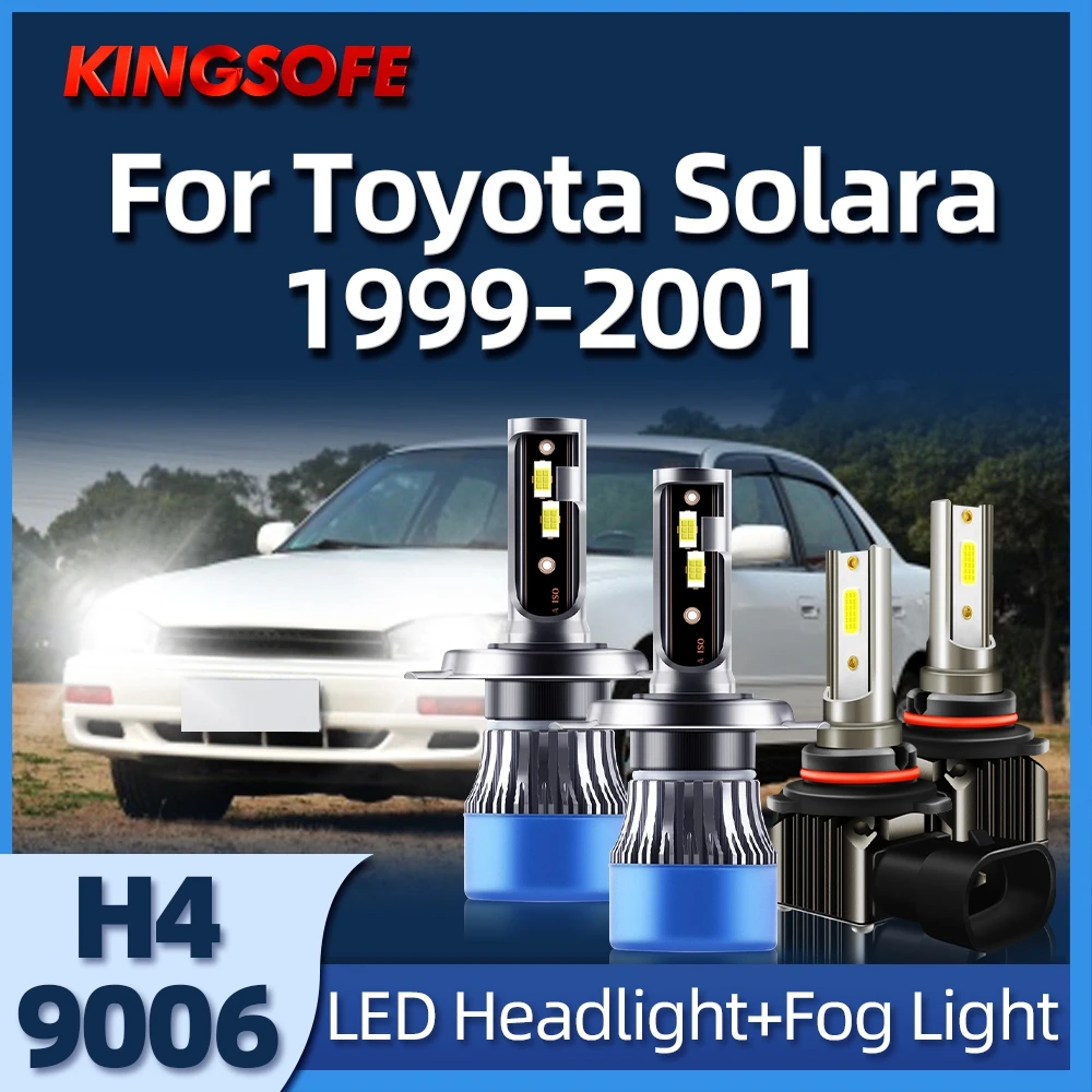 

Roadsun 2/4PCS LED Headlight H4 Fog Light 9006/HB4 6000K CSP COB Chip Car Light Fit For Toyota Solara 1999 2000 2001