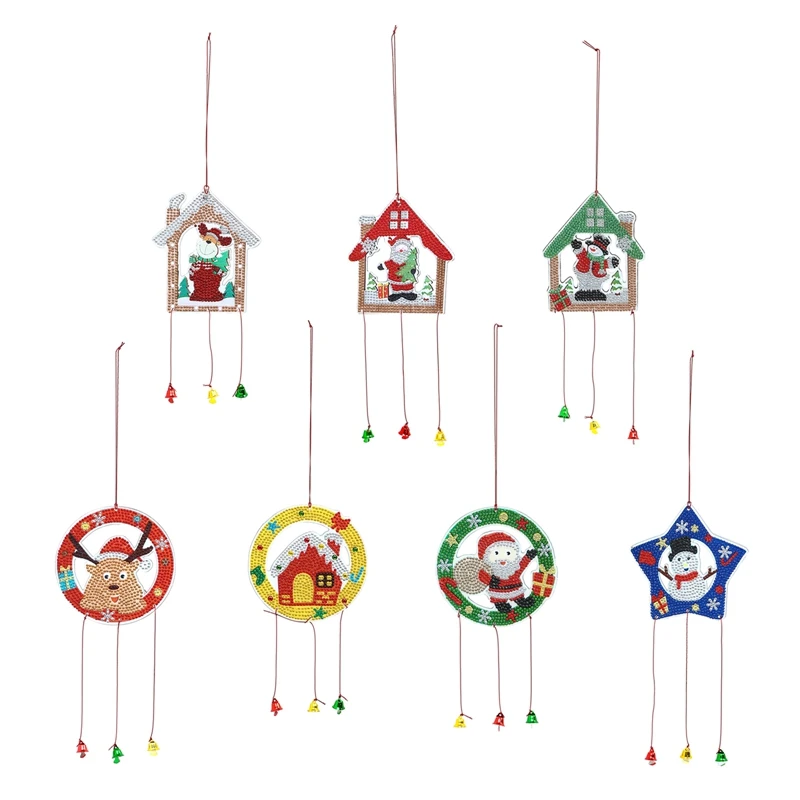 

Новинка, рождественская подвеска из бисера с кристаллами 5D ручной работы в виде животного, подвеска в виде ветра, Рождественское украшение