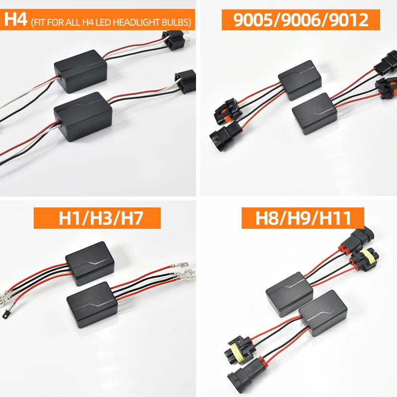 Супер декодеры для светодиодный лампы H4 H7 H8 H11 9005 9006 H1 H3 резистор Canbus Ошибка Canceller
