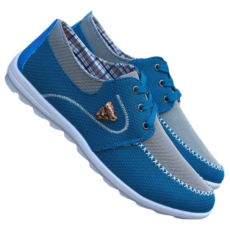 

Casual Shoes Men Flats Canvas Leopard Loafers Lace Up Canvas Shoes For Men Flat Driving Shoes Non-Slip Sneakers tenis masculino