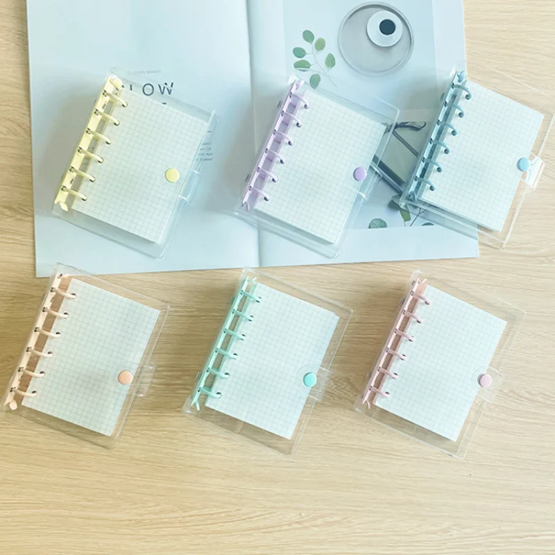 

Ins Style A7 Transparent Notebook Loose Leaf Notebook Paper Planner 45 Sheets Inner Page Binder Stationery School Supplies