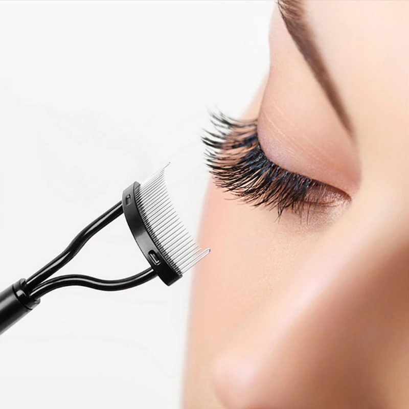 

Eyelash Separator Comb Steel Teeth Foldable Lash Separator Eyelash Brush Portable Lash Separator Foldable Mascara Curl Beauty