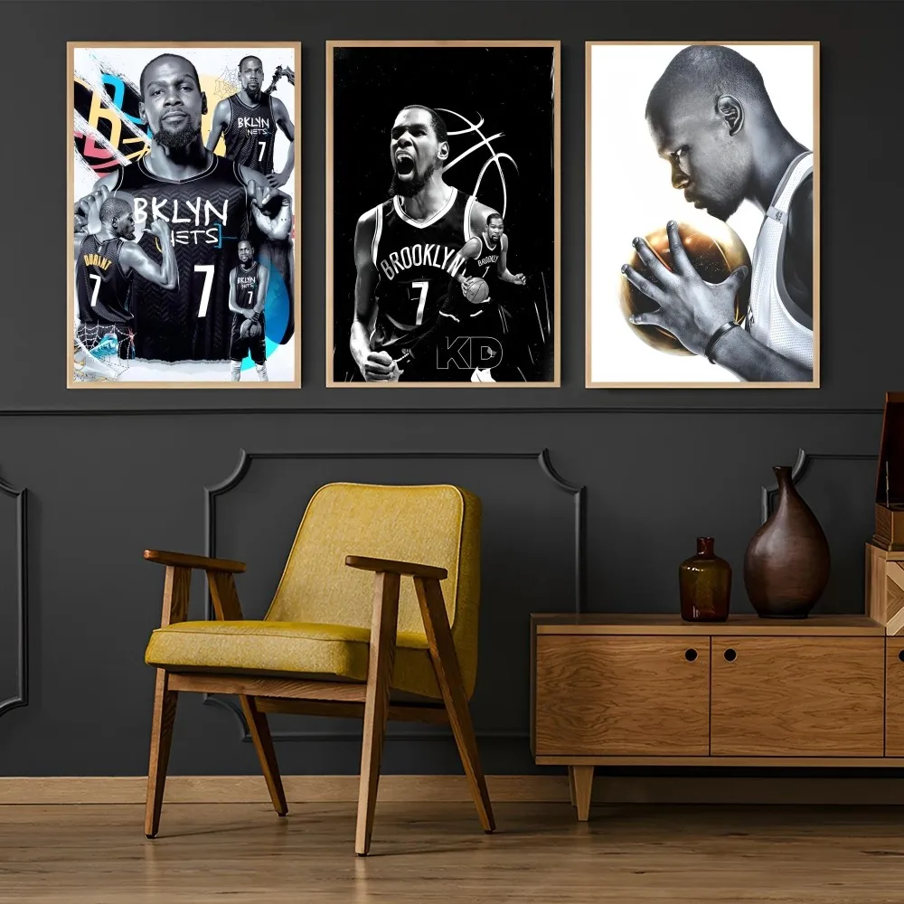 K-Kevin d-Durant плакат с принтом на бумаге для дома гостиной спальни входа бара