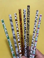 500pcs wholesale mix color pp leopard straws recyclable for tumblers cups drinking straws for wedding party bar accessories1955