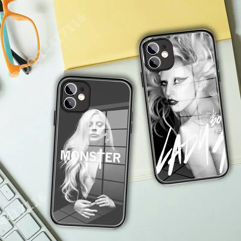 Чехол для телефона Lady Gaga Born This singer закаленное стекло iPhone 13 11 Pro XR XS MAX 8X7 Plus 12 Mini