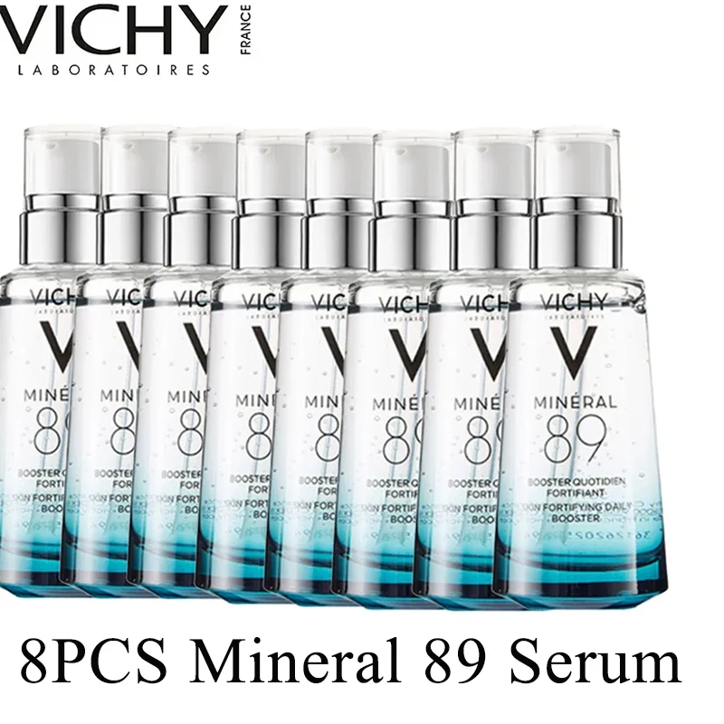 

8PCS Vichy Mineral 89 Hyaluronic Acid Facial Essence Moisturizing Serum Suitable for Sensitive and Dry Skin 50ml