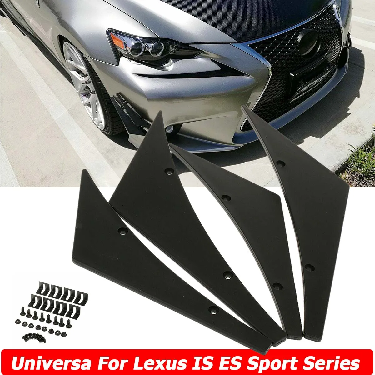 

Универсальная накладка на передний бампер для LEXUS IS200, IS350, ES200, ES300, Спортивная накладка, разделитель, диффузор, валентные автомобильные аксес...