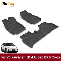 all weather car floor mats for volkswagen id 4 crozz id 6 crozz 2021 2022 trunk mats full set liner non slip tpe odourless