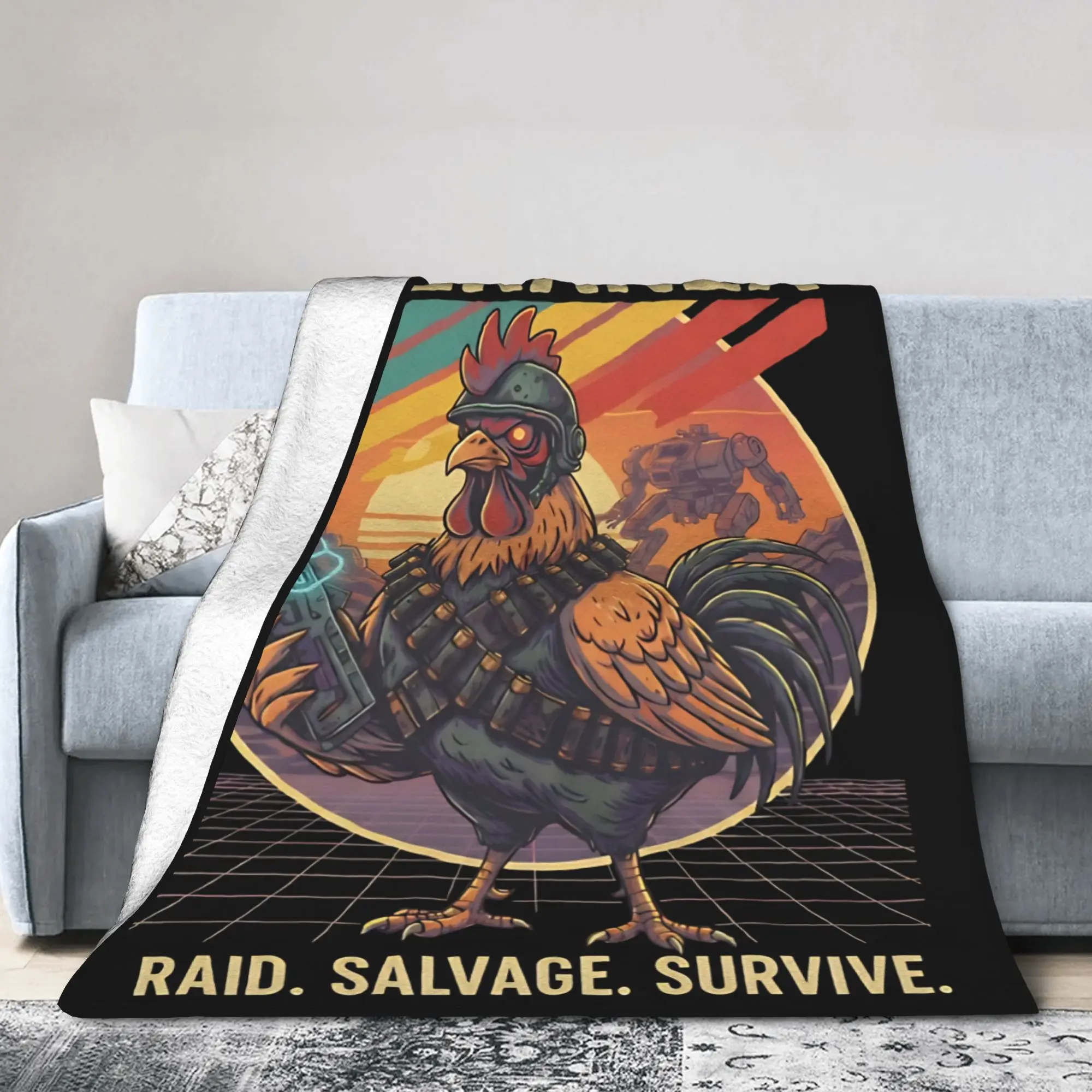 Фото Плед ARC Raiders Spaceport для дивана, мягкое пушистое плюшевое одеяло 50x60 дюймов, несколько размеров, покрывало для всех сезонов №3