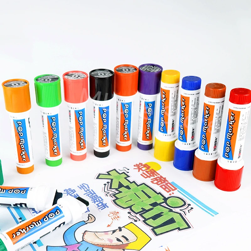 

12/20/30MM Permanent Paint Markers Pen Sketch Graffiti Advertising Manga Poster Brush Pens Office School Art Supplies Stationery