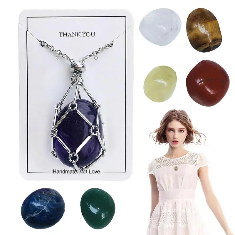 

Crystal Holder Necklaces Natural Jewelry Gift For Women Men Pendant Necklace For Men Stone Necklaces For Women Crystals