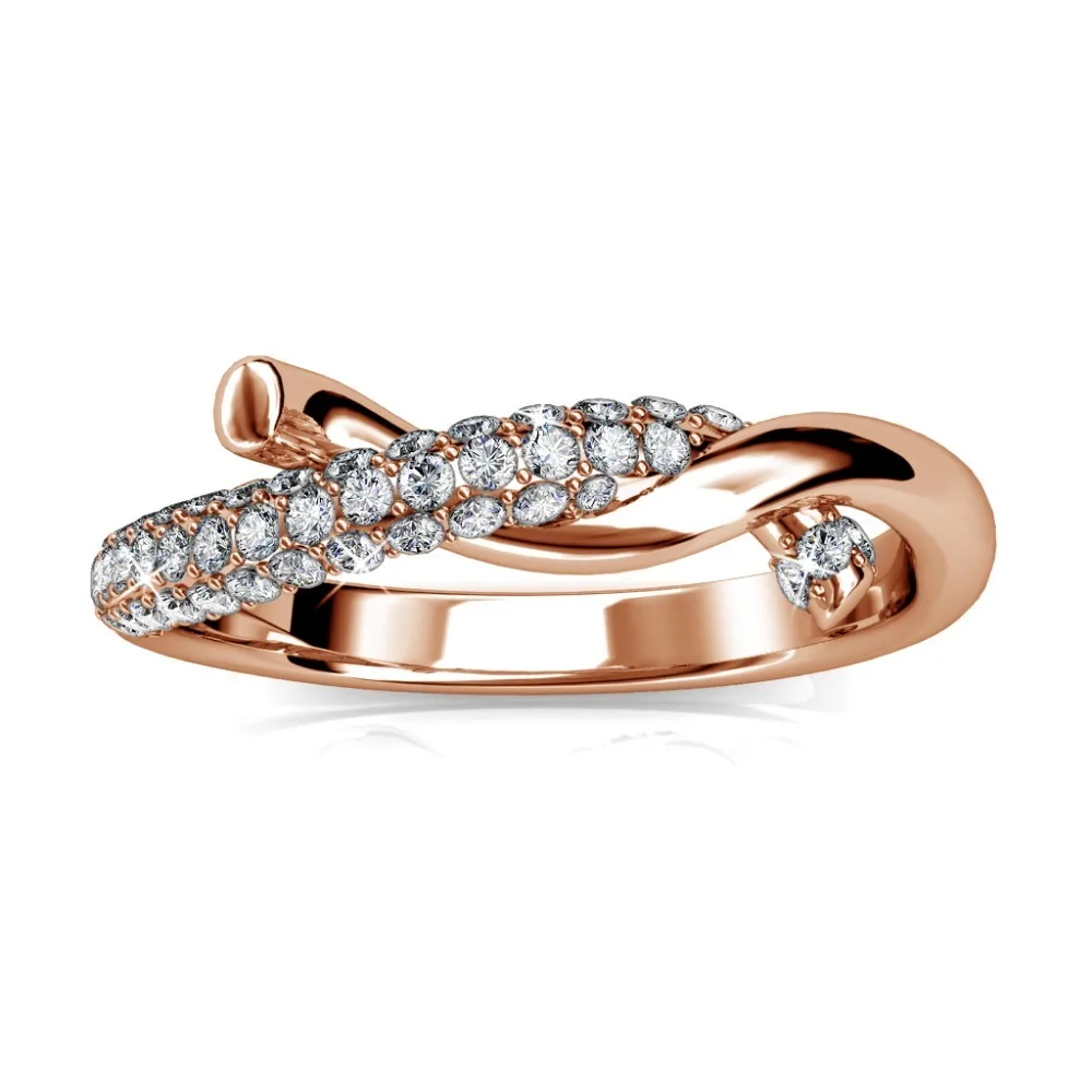 Daisini оригинальные кристаллы от Swarovski, кольцо на палец крест-накрест, модные украшения, женский подарок на свадьбу, день рождения (art.: 3920ced481dbe) - 3920ced481dbe