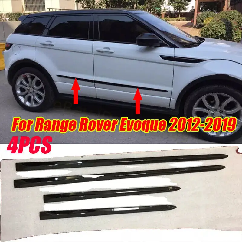 

4X черная накладка на боковую дверь автомобиля для Range Rover Evoque 2012-2019