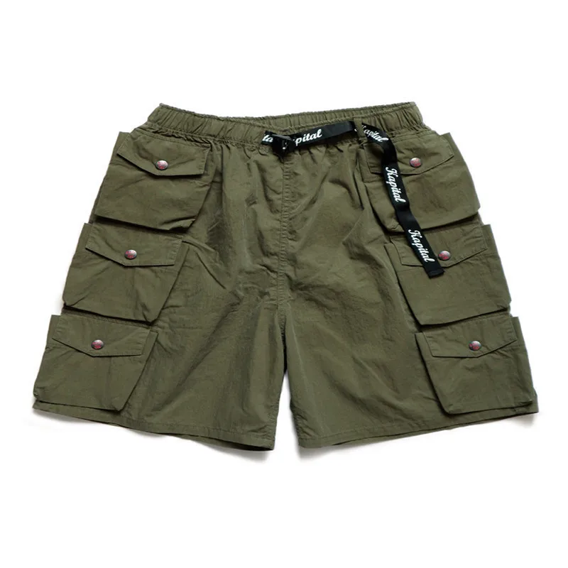 New Novelty 2022 luxury Men Kapital Military green Tiger Comfortable Classic Skateboard Street Cotton Casual Shorts #A607