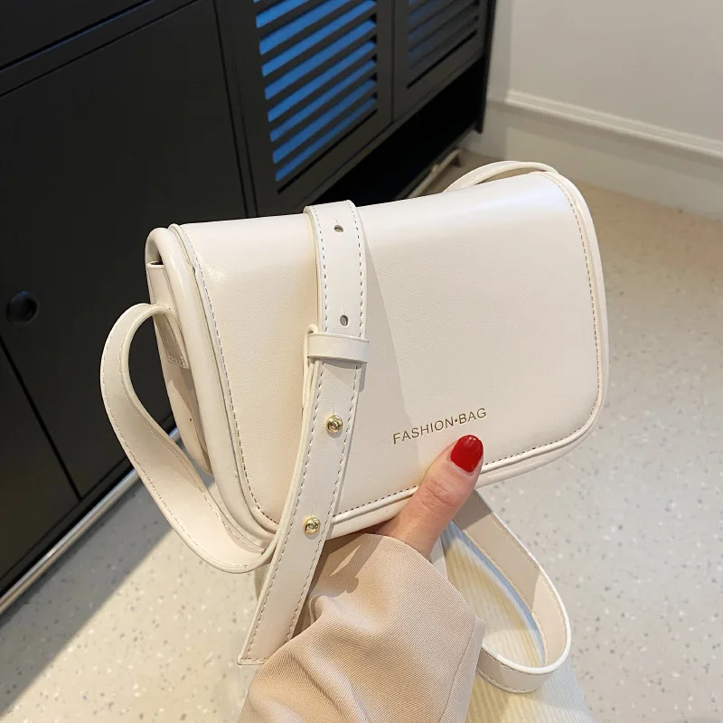 Contrast Color Leather Crossbody Bags for Women 2023 Fashion Flap Bags Women Simple Shoulder Bag Ladies Luxury Handbags