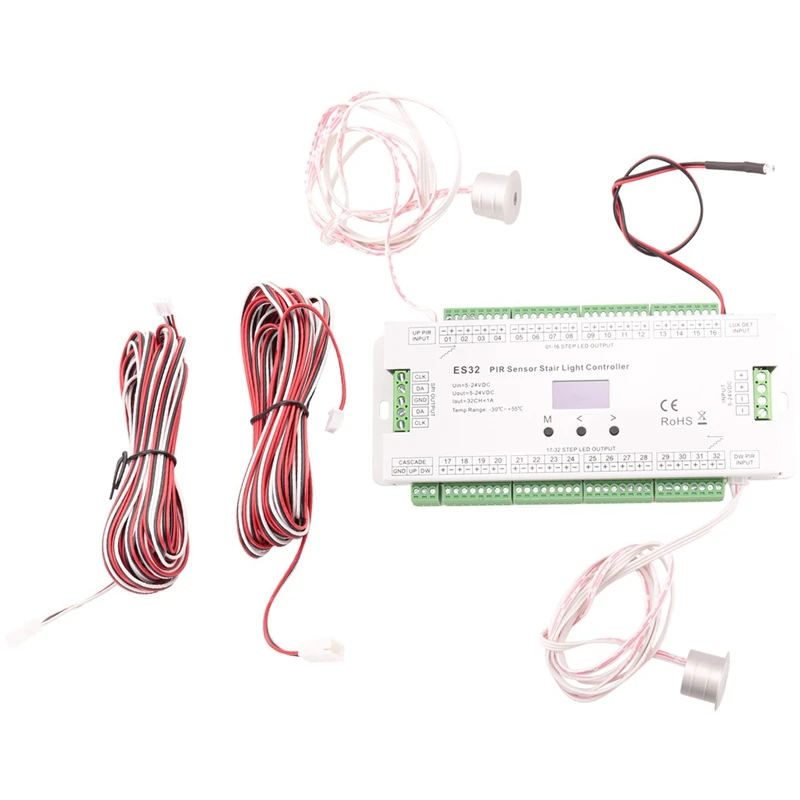 32CH ES32 пассивный инфракрасный датчик освещенности лестницы контроллер