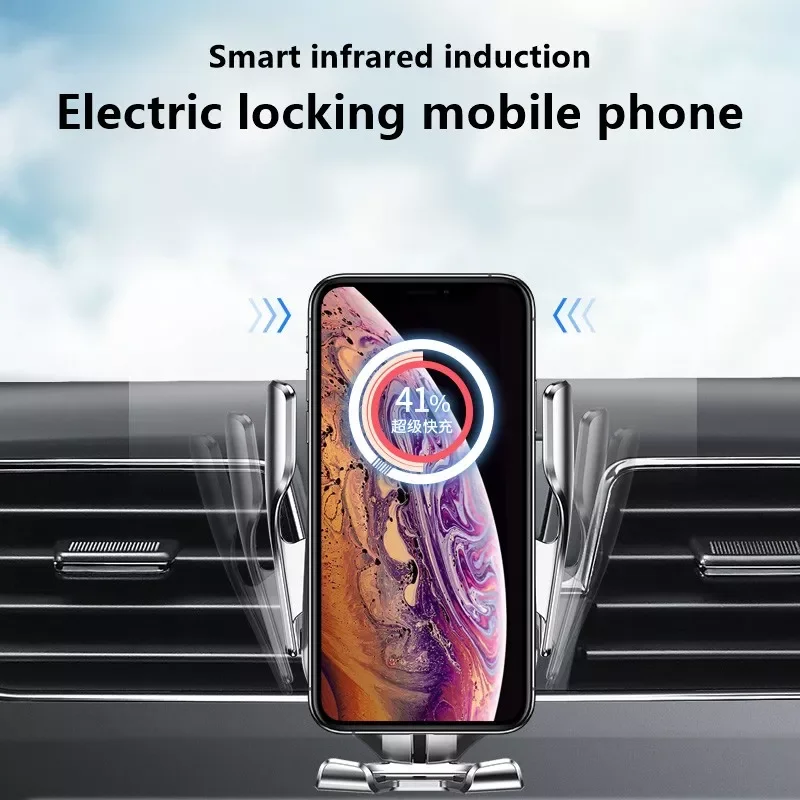 

Smart Sensor Automatic Clamping Car Wireless Charger Stand Air Outlet Multifunction Phone Holder Auto Wireless Charging Bracket