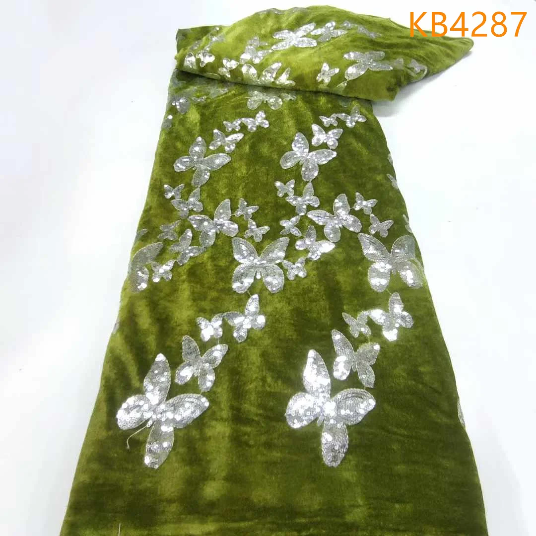 Роскошные африканские бархатные кружевные ткани высококачественные вышитые