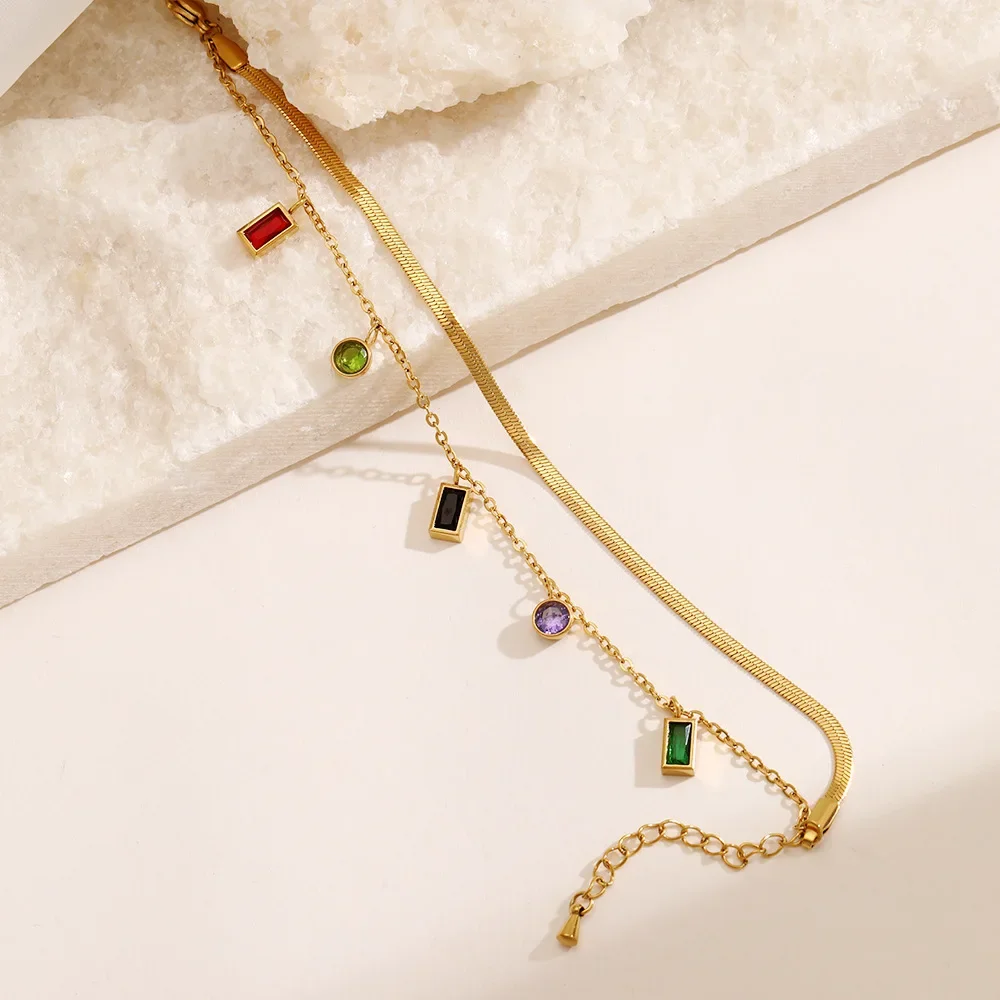 Золотые браслеты для женщин Loe цепочка из нержавеющей стали с подвеской