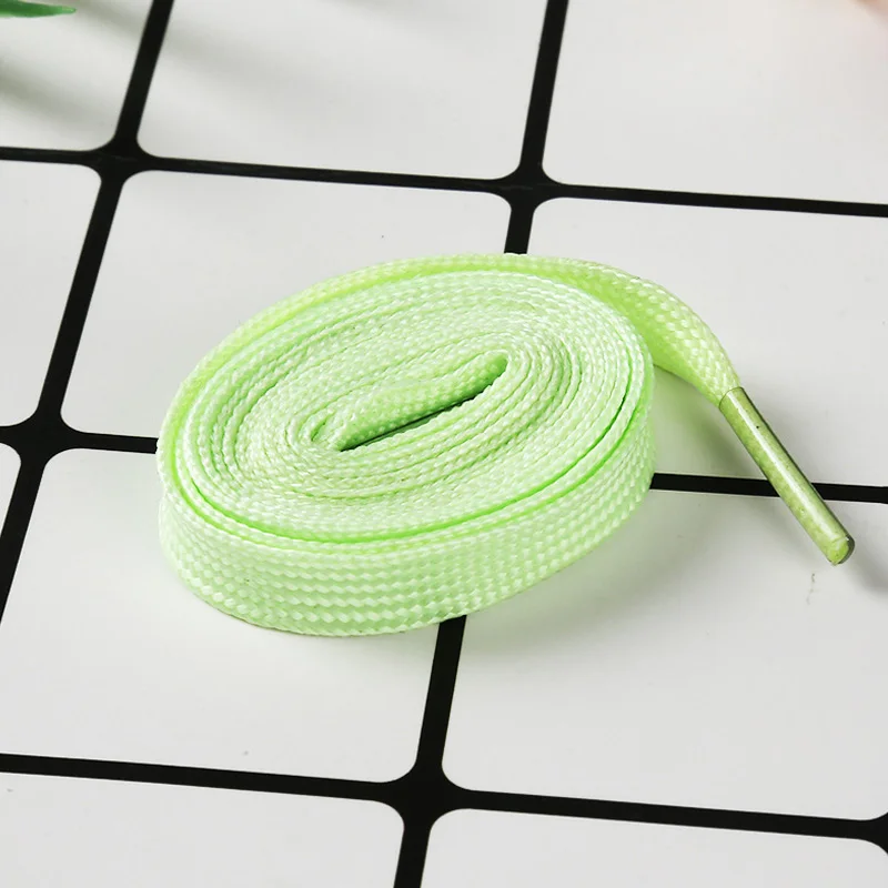 1 Pair Flat Shoelaces For Sneakers 8mm Fabric Shoe Laces Color Shoe Lace Boot Laces For Shoes Classic Soft Shoestrings