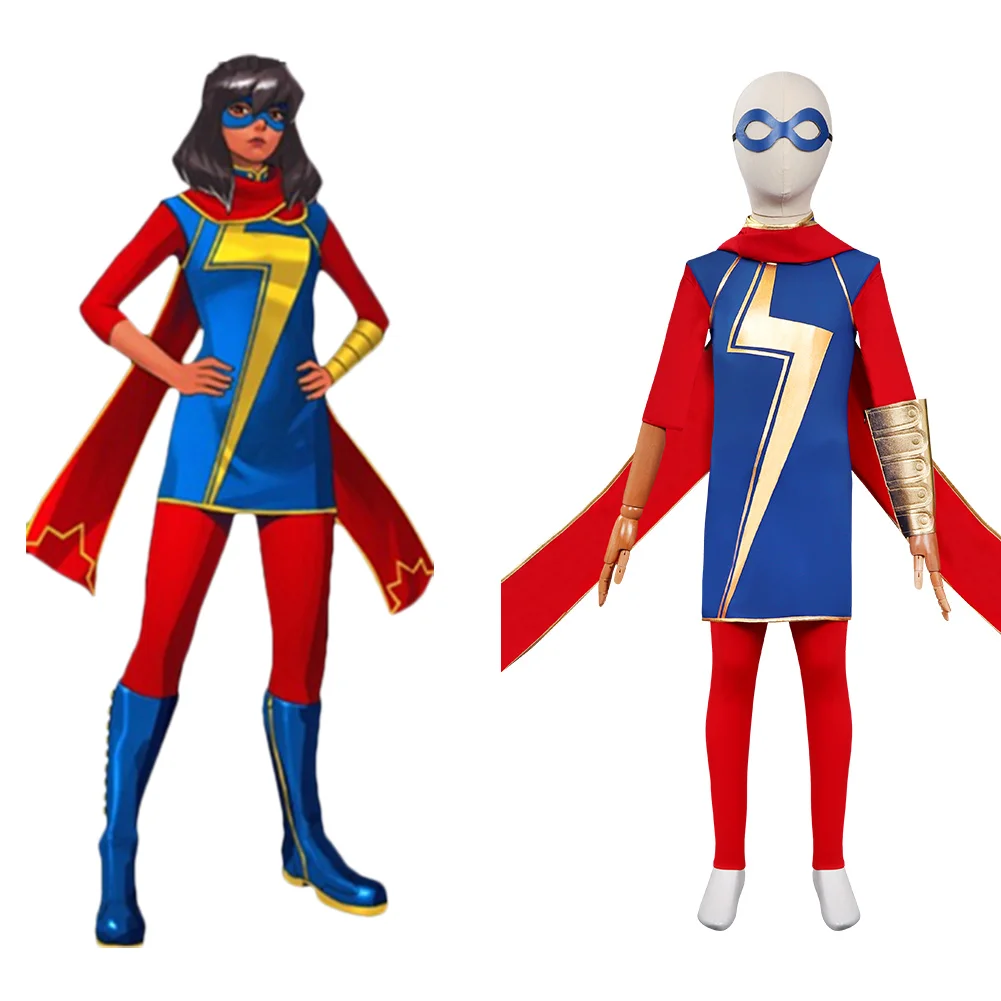 

Kids Children Kamala Khan Cosplay Costume Outfits Halloween Carnival Suit
