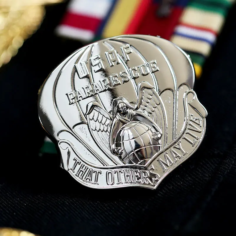 

USAF PJ Badge Air Rescue Team Beret Cap Badge Skill Qualification Medal Replica
