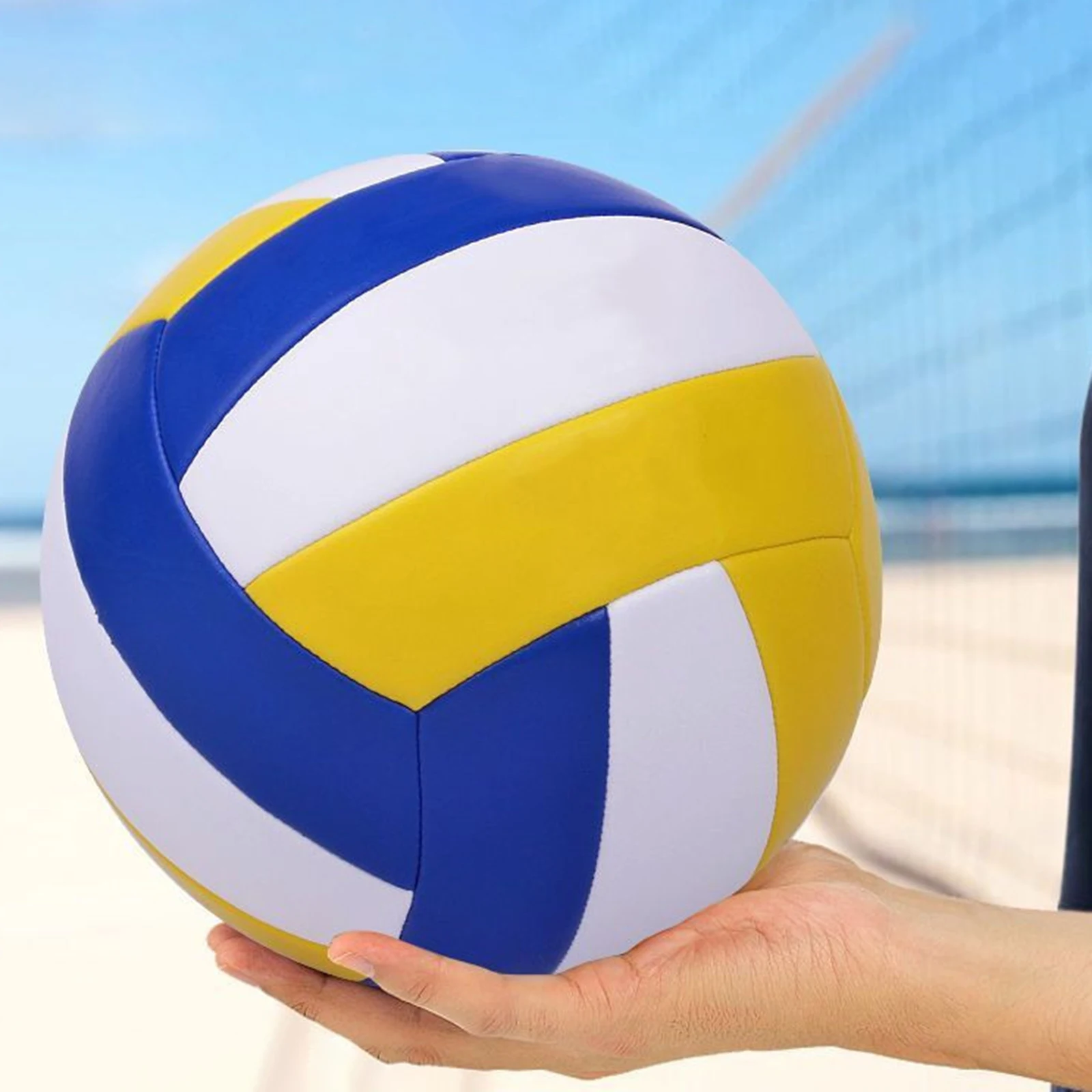 

1pc Hot Sale Volleyball No.5 Volleyball Waterproof 20.5cm Soft Airtight Ball Competition Indoor Training Light