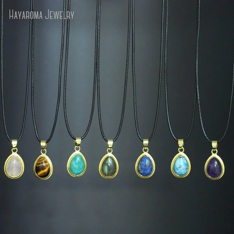 20 шт. золотой цвет в форме капли воды оптовая продажа ювелирных изделий ожерелье